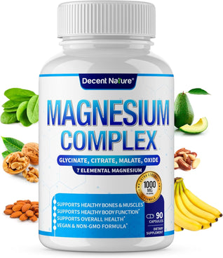 Decent Nature Magnesium Complex – 7 Tipos de Magnesio Elemental