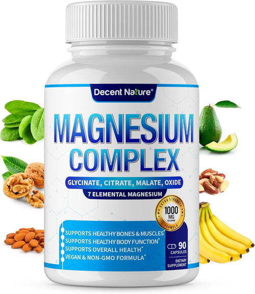 Decent Nature Magnesium Complex – 7 Tipos de Magnesio Elemental