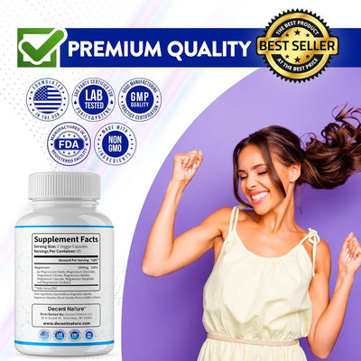 Decent Nature Magnesium Complex – 7 Tipos de Magnesio Elemental